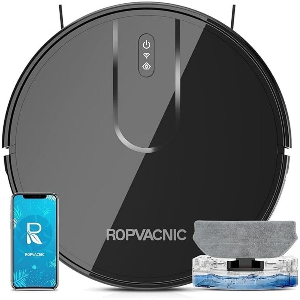 ROPVACNIC Robot Vacuum Cleaner Robot Vacuum and Mop Combo with 5200Pa Suction, P
